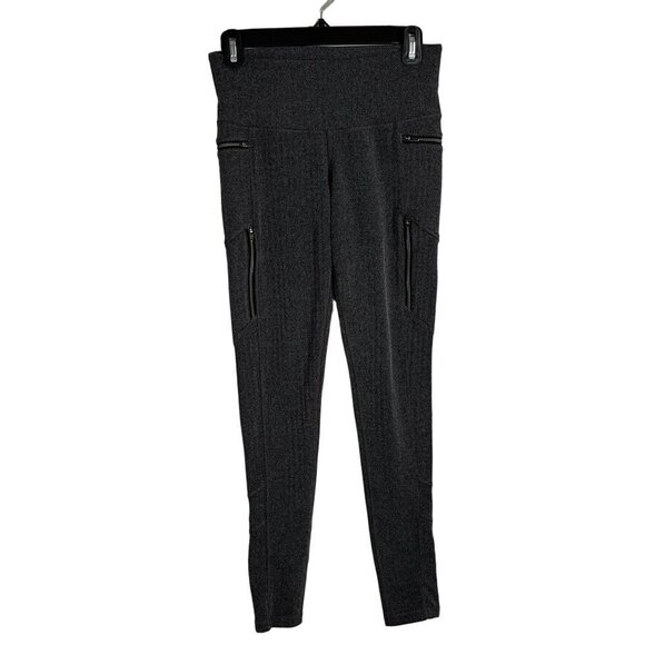 Athleta Sly Drifter Leggings Zipper Pockets Herringbone Black White Size Small‎ - Picture 1 of 12
